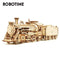 Robotime Rokr DIY 308pcs Laser Cutting Movable Steam Train Wooden Model Building Kits Assembly Toy Gift for Children Adult MC501 AExp