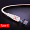 ROCK 5A Magnetic Cable Micro Usb Type C Super Fast Charging Phone Usb C LED Light Phone 1M 2M Charge For iPhone Xiaomi Samsung AExp