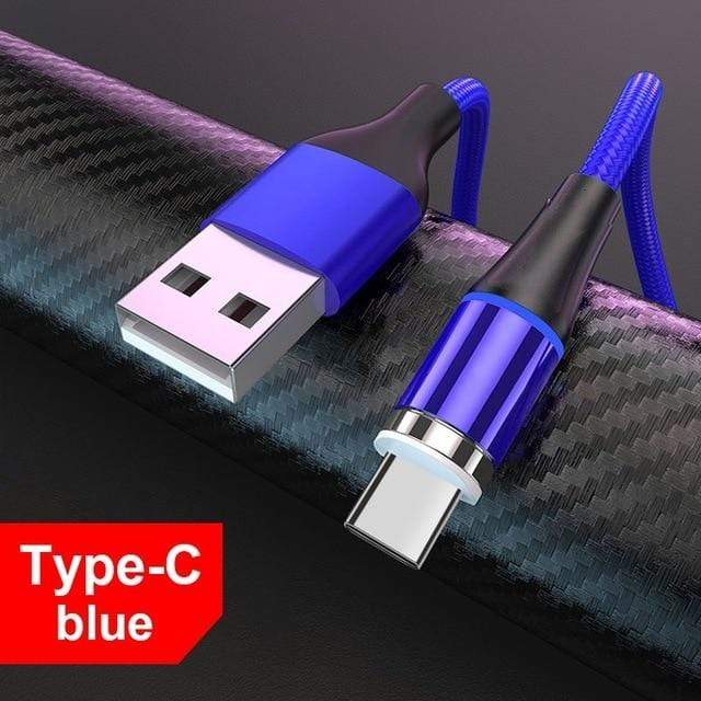 ROCK 5A Magnetic Cable Micro Usb Type C Super Fast Charging Phone Usb C LED Light Phone 1M 2M Charge For iPhone Xiaomi Samsung JadeMoghul Inc. 