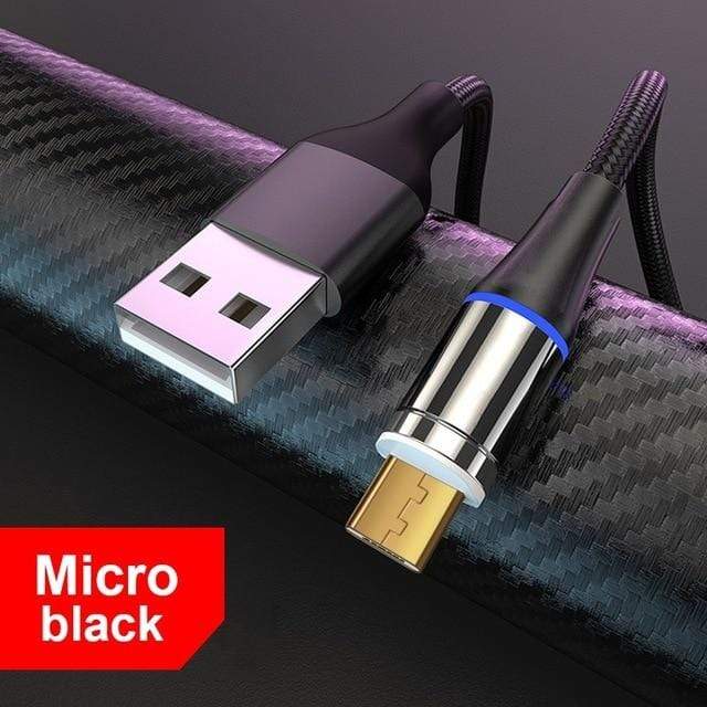 ROCK 5A Magnetic Cable Micro Usb Type C Super Fast Charging Phone Usb C LED Light Phone 1M 2M Charge For iPhone Xiaomi Samsung JadeMoghul Inc. 
