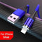 ROCK 5A Magnetic Cable Micro Usb Type C Super Fast Charging Phone Usb C LED Light Phone 1M 2M Charge For iPhone Xiaomi Samsung JadeMoghul Inc. 