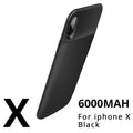 ROCK Battery Case For iPhone 7 6 6S X Power Bank Charing Case For iPhone X 6000 mAh Battery Charger Back Case Cover AExp