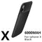 ROCK Battery Case For iPhone 7 6 6S X Power Bank Charing Case For iPhone X 6000 mAh Battery Charger Back Case Cover AExp
