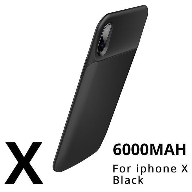 ROCK Battery Case For iPhone 7 6 6S X Power Bank Charing Case For iPhone X 6000 mAh Battery Charger Back Case Cover AExp