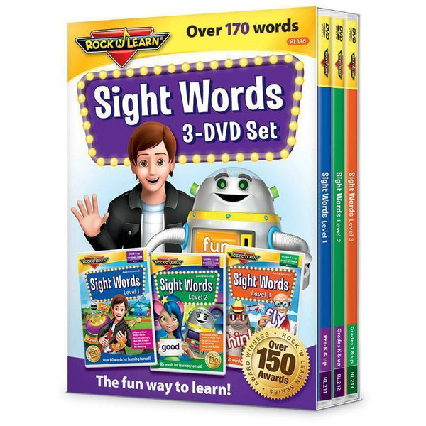 ROCK N LEARN SIGHT WORDS 3 DVD SET-Childrens Books & Music-JadeMoghul Inc.