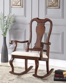 Rocking Chairs Sheim Rocking Chair, Cream and Brown Benzara