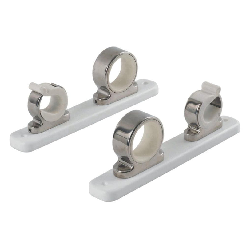 Rod & Reel Storage TACO 2-Rod Hanger w/Poly Rack - Polished Stainless Steel [F16-2751-1] TACO Marine