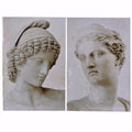 Roman Figure Prints Wall decor-Set of 2-Fine Art Prints-Antique White-FIRWOODCANVAS-JadeMoghul Inc.