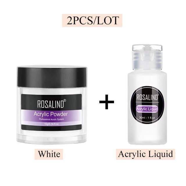 ROSALIND Acrylic Powder Poly nail Gel For Nail Polish Nail Art Decorations Crystal Manicure Set Kit Professional Nail Accesorios AExp