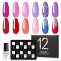 ROSALIND Gel Nail Polish Set Acrylic Nail Kit 12PCS/LOT Soak Off Hybrid Lacquer Semi Permanent Gellak Varnish Set For Manicured AExp