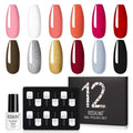 ROSALIND Gel Nail Polish Set Acrylic Nail Kit 12PCS/LOT Soak Off Hybrid Lacquer Semi Permanent Gellak Varnish Set For Manicured AExp