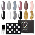 ROSALIND Gel Nail Polish Set Acrylic Nail Kit 12PCS/LOT Soak Off Hybrid Lacquer Semi Permanent Gellak Varnish Set For Manicured AExp