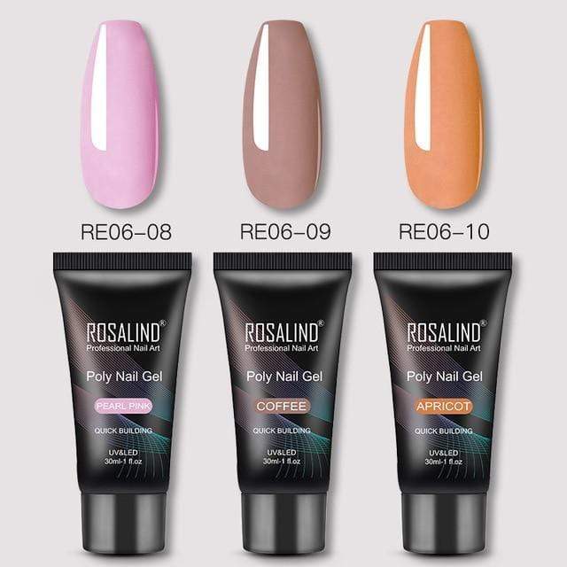 ROSALIND Poly Nail Gel Extension Nail Kit All For Manicure Gel Set Acrylic Solution Water Builder Gel Polish For Nail Art Design AExp