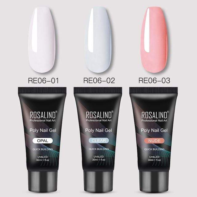 ROSALIND Poly Nail Gel Extension Nail Kit All For Manicure Gel Set Acrylic Solution Water Builder Gel Polish For Nail Art Design AExp