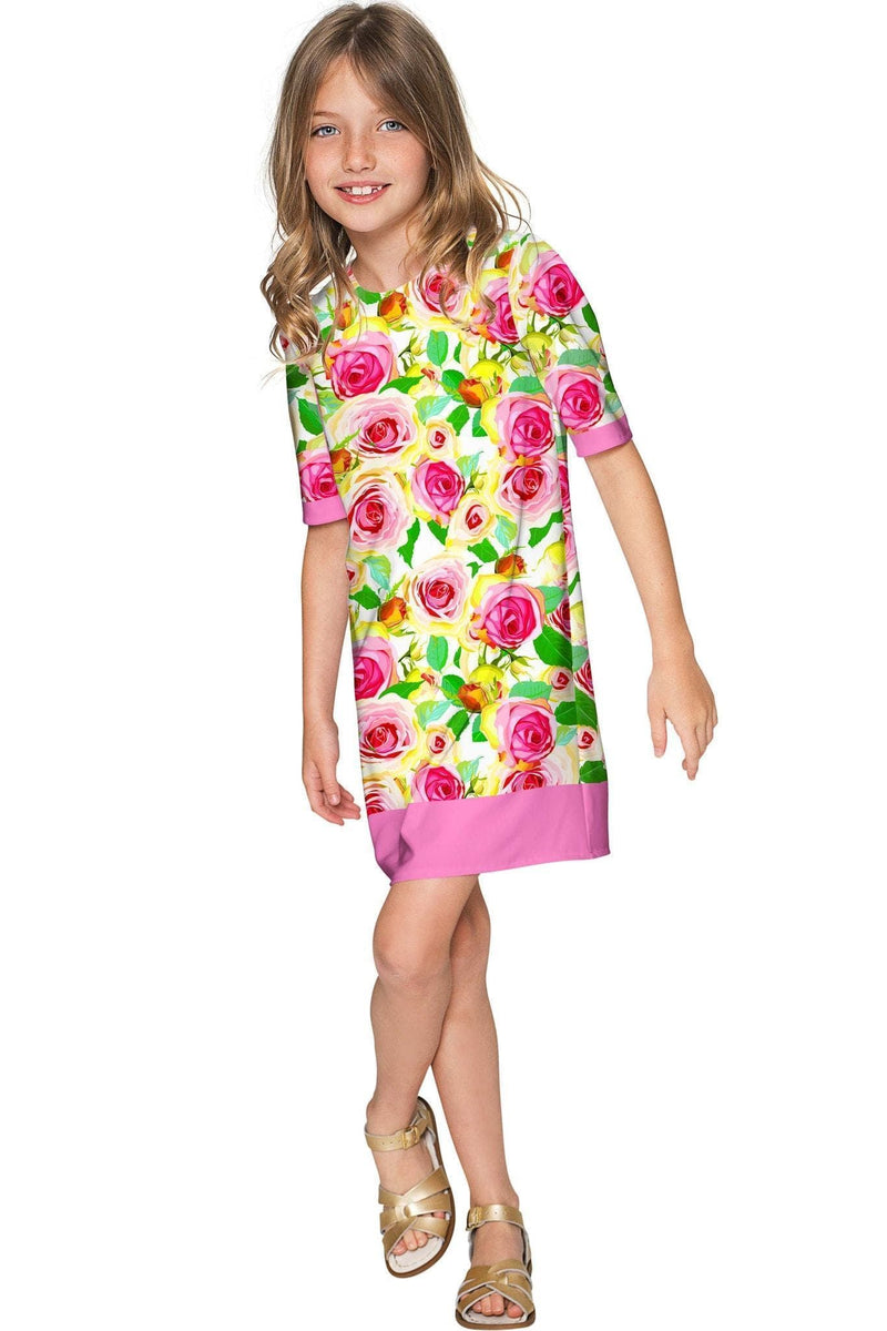 Rosarium Rosarium Grace Pretty Summer Printed Shift Dress - Girls Grace Shift Dress