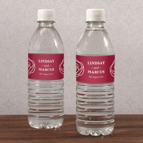 Rose Water Bottle Label Plum (Pack of 1)-Wedding Ceremony Stationery-Plum-JadeMoghul Inc.
