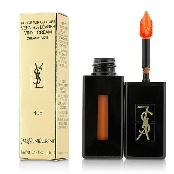 Rouge Pur Couture Vernis A Levres Vinyl Cream Creamy Stain - # 408 Corail Neo-Pop - 5.5ml-0.18oz-Make Up-JadeMoghul Inc.