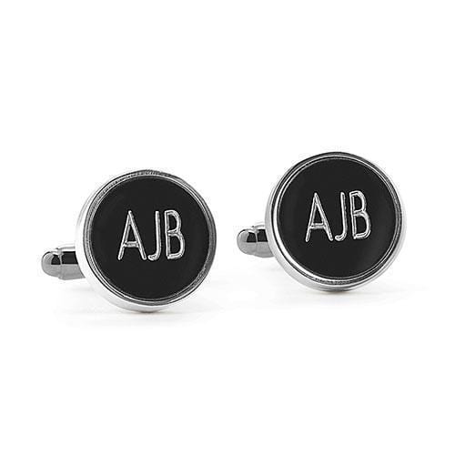 Round Black Cuff Links (Pack of 1)-Personalized Gifts By Type-JadeMoghul Inc.