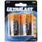 ULA2D D Alkaline Batteries, 2 pk