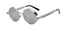 Round Metal Sunglasses / Fashion Designer Vintage Sunglasses-Silver w silver mir-JadeMoghul Inc.