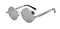 Round Metal Sunglasses / Fashion Designer Vintage Sunglasses-Silver w silver mir-JadeMoghul Inc.