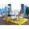 Round Shape Wooden Kids Table Set with Four Chairs, Pack Of 5, Multicolor-Accent Chairs-Multicolor-Wood Veneer Solid Wood-JadeMoghul Inc.