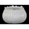 Round Shaped Ceramic Bellied Bowl with Irregular Shape, Glossy White-Home Accent-White-Ceramic-JadeMoghul Inc.