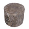 Round Tree Stump Cement Stool, Brown-Accent and Garden Stools-Brown-CEMENT-JadeMoghul Inc.