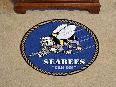 Round Rugs U.S. Armed Forces Sports  Navy Round Rug 27" diameter