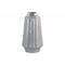Round Vase with Round Lip Ribbed Design Body- Large- Silver- Benzara-Vases-Silver-JadeMoghul Inc.