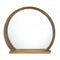 Shelf Decor Round Wooden Mirror With Shelf