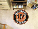 Roundel Mat Round Outdoor Rugs NFL Cincinnati Bengals Roundel Mat 27" diameter FANMATS