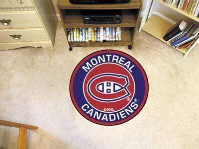 Roundel Mat Round Outdoor Rugs NHL Montreal Canadiens Roundel Mat 27" diameter FANMATS