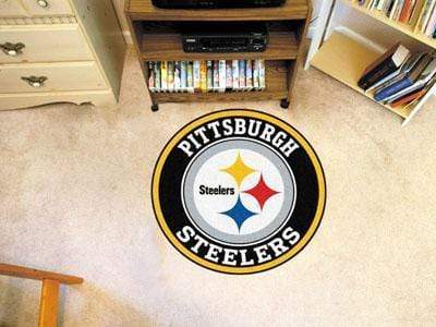 Roundel Mat Round Rugs For Sale NFL Pittsburgh Steelers Roundel Mat 27" diameter FANMATS