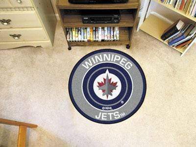 Roundel Mat Round Rugs For Sale NHL Winnipeg Jets Roundel Mat 27" diameter FANMATS