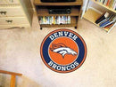 Roundel Mat Round Rugs NFL Denver Broncos Roundel Mat 27" diameter FANMATS