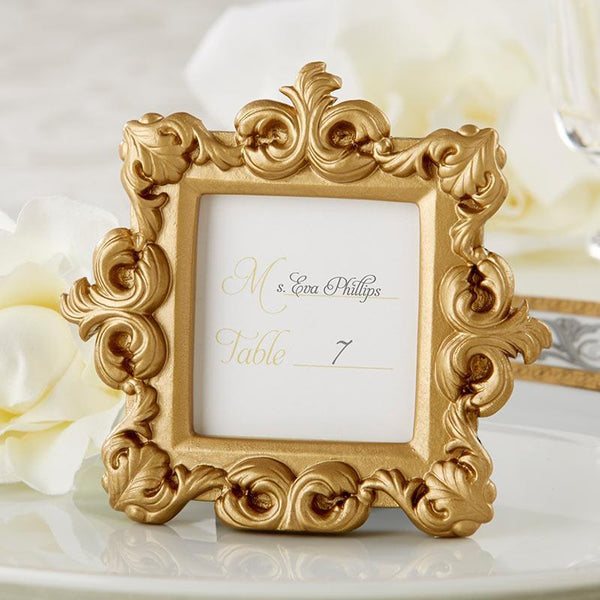 "Royale" Gold Baroque Place Card/Photo Holder-Boy Wedding / Ring bearer-JadeMoghul Inc.