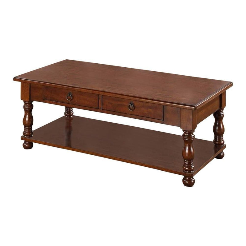 Rubber Wood Coffee Table, Brown-Coffee Tables-Brown-Rubber Wood MDF Plywood-JadeMoghul Inc.