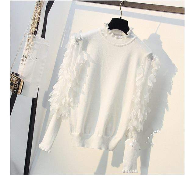 Ruffled Sleeves Designer Inspired Sweater