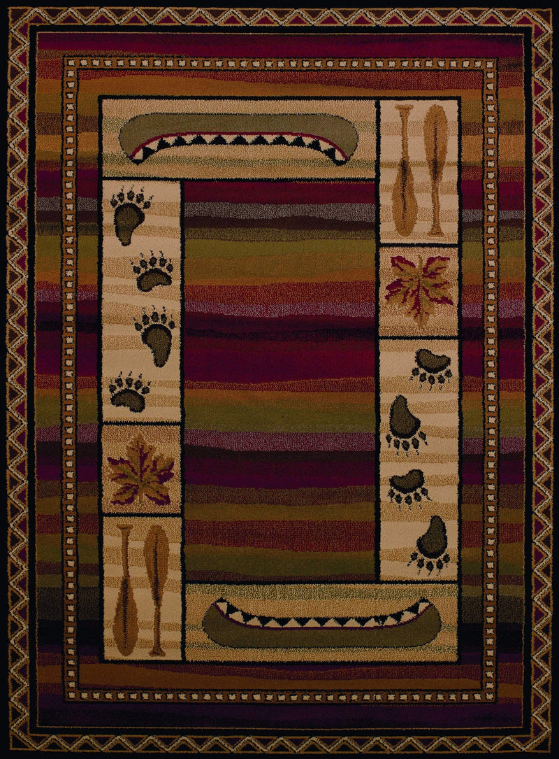 Rugs Accent Rugs 22" x 26" x 0.4" Lodge Polypropylene Accent Rug 6597 HomeRoots