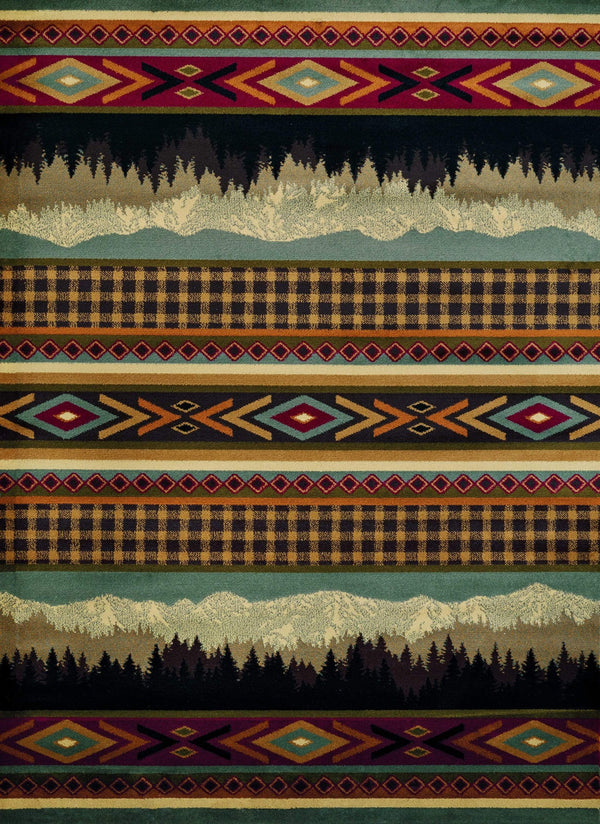 Rugs Accent Rugs 22" x 26" x 0.4" Multi Polypropylene Accent Rug 6677 HomeRoots