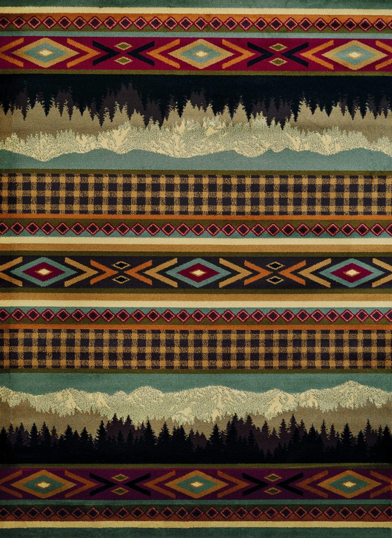 Rugs Accent Rugs 22" x 26" x 0.4" Multi Polypropylene Accent Rug 6677 HomeRoots