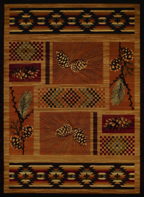 Rugs Accent Rugs - 22" x 26" x 0.4" Spice Polypropylene Accent Rug HomeRoots