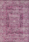 Rugs Accent Rugs 22" x 36" x 0.35" Magenta Olefin/Frieze Accent Rug 6479 HomeRoots