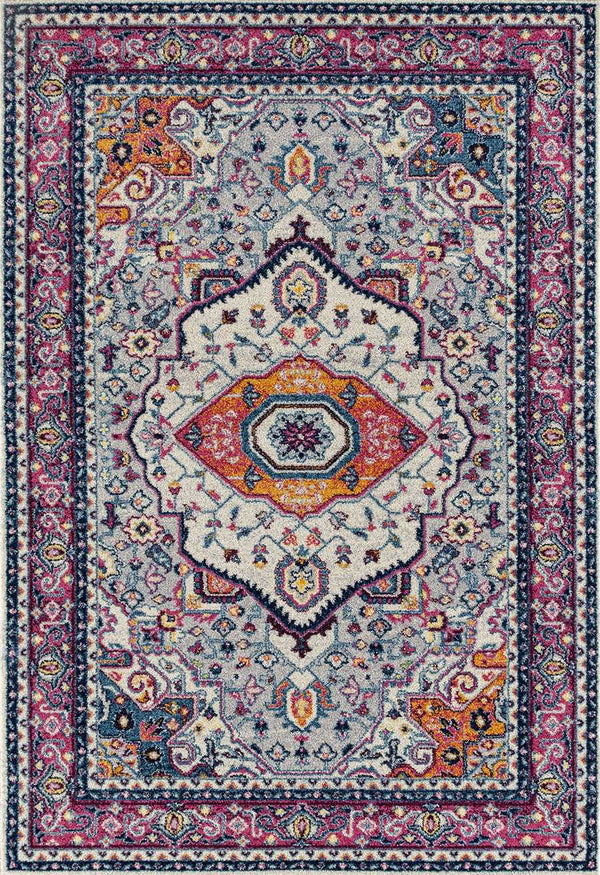 Rugs Accent Rugs 22" x 36" x 0.35" Magenta Olefin/Frieze Accent Rug 6507 HomeRoots