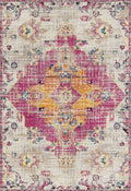 Rugs Accent Rugs - 22" x 36" x 0.35" Magenta Olefin/Frieze Accent Rug HomeRoots
