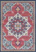 Rugs Accent Rugs 22" x 36" x 0.35" Midnight Blue Olefin/Frieze Accent Rug 6437 HomeRoots