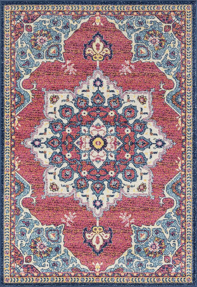 Rugs Accent Rugs 22" x 36" x 0.35" Midnight Blue Olefin/Frieze Accent Rug 6437 HomeRoots