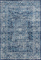 Rugs Accent Rugs 22" x 36" x 0.35" Midnight Blue Olefin/Frieze Accent Rug 6472 HomeRoots