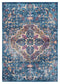 Rugs Accent Rugs 22" x 36" x 0.35" Midnight Blue Olefin/Frieze Accent Rug 6528 HomeRoots